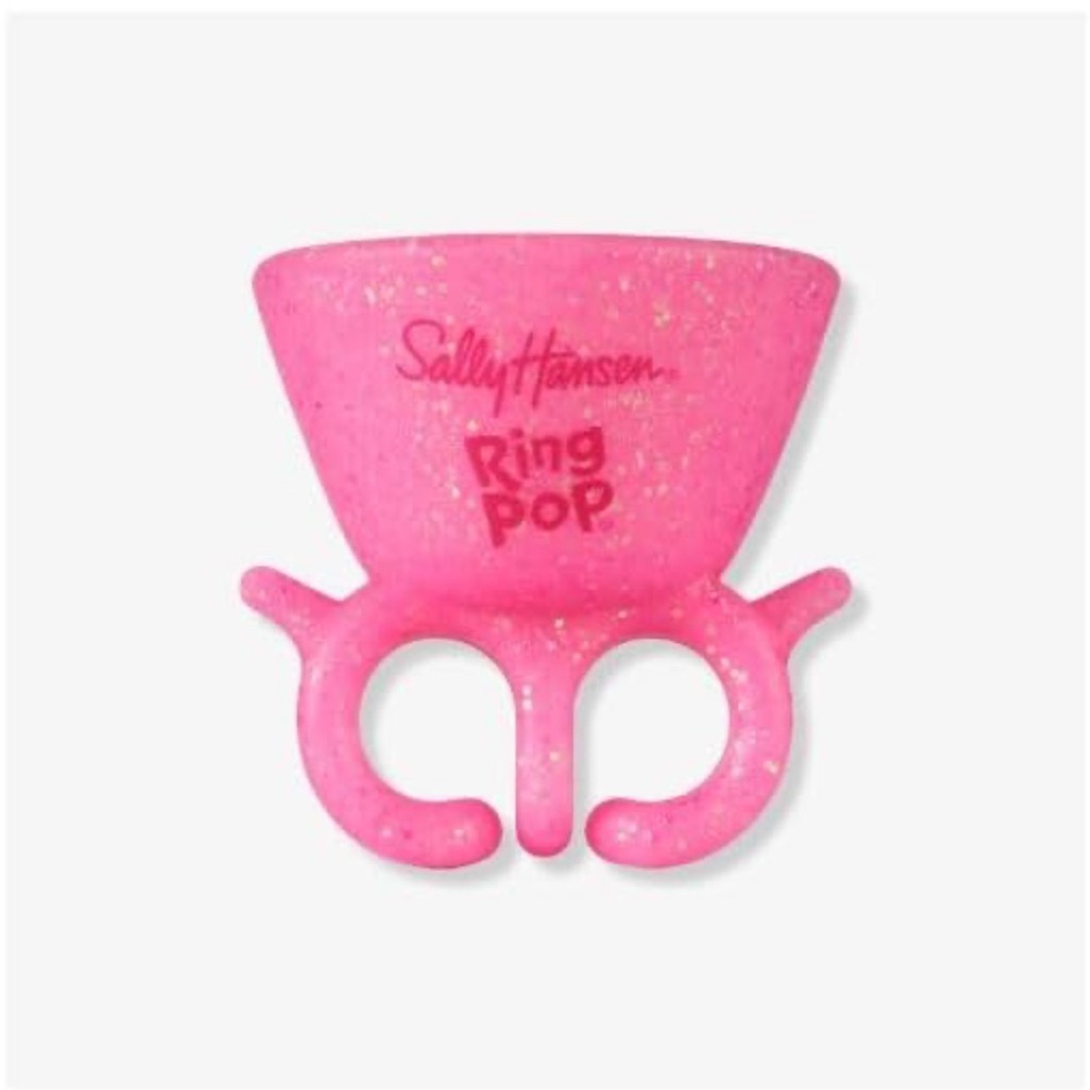 NWT Sally Hansen Pink Ring Pop Nail Polish Holder fits most bottles.Pink sparkle